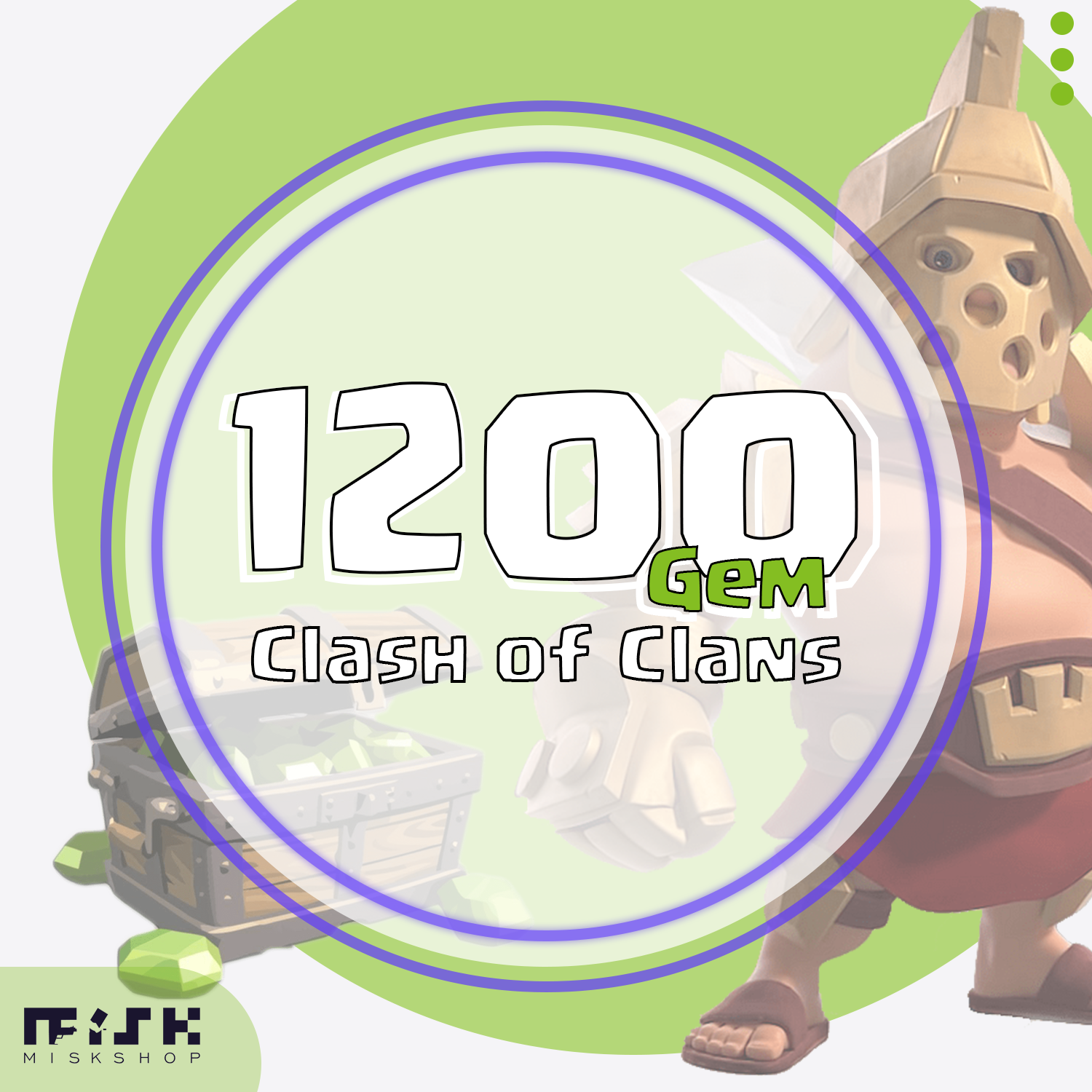Misk Coc 1200 Gem Misk Coc 1200 Gem